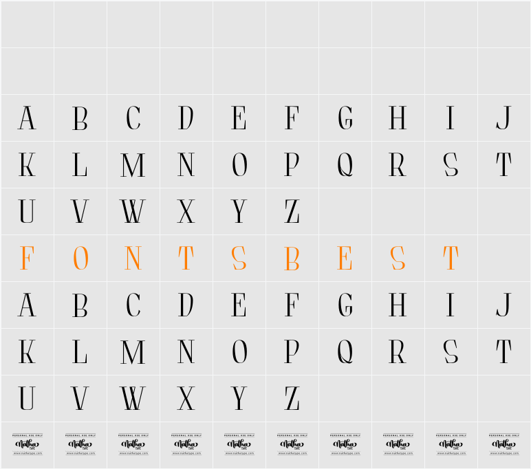 Lorcati Personal Use Character Map