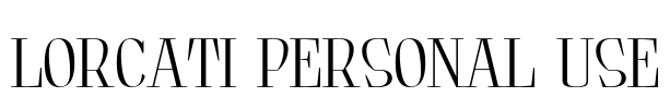 Lorcati Personal Use Font Image