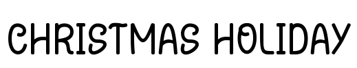 CHRISTMAS HOLIDAY Font Image