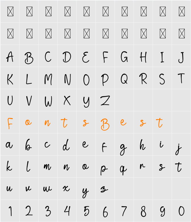 BlindMatte Demo Character Map