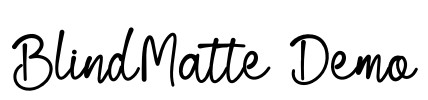 BlindMatte Demo Font Image