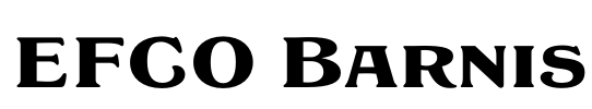 EFCO Barnis Font Image
