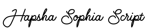 Hapsha Sophia Script Font Image