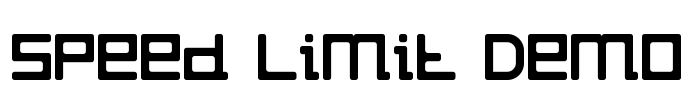 Speed Limit Demo Font Image