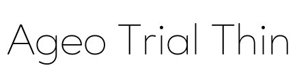 Ageo Trial Thin Font Image