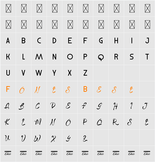 TheMusicDemo Character Map