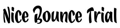 Nice Bounce Trial Font Image