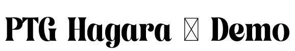 PTG Hagara - Demo Font Image