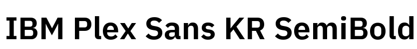 IBM Plex Sans KR SemiBold Font Image