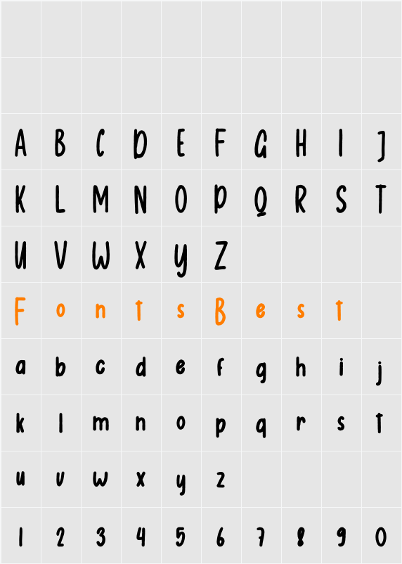 Orenhead Character Map