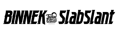 BINNEK-SlabSlant Font Image