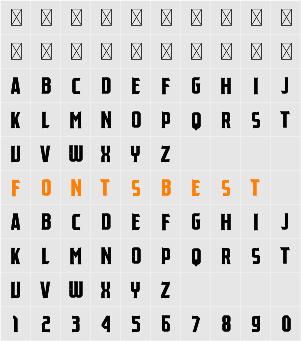 Flick Stamp Demo Character Map