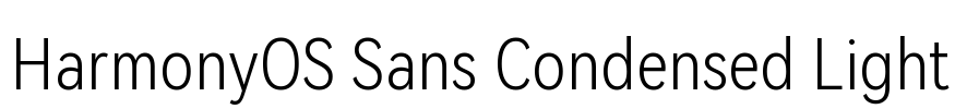 HarmonyOS Sans Condensed Light Font Image