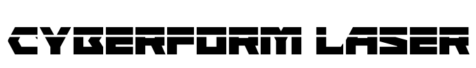 Cyberform Laser Font Image