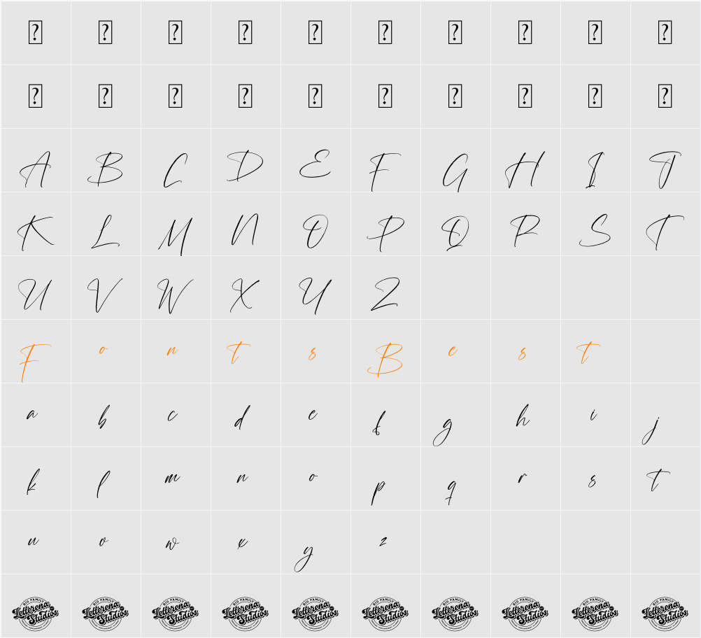 Bleckstar Mountanye DEMO VERSIO Character Map