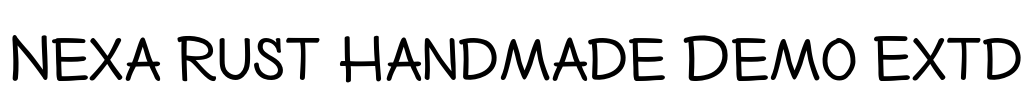 Nexa Rust Handmade Demo Extd Font Image