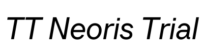 TT Neoris Trial Font Image