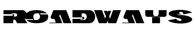Roadways Font Image