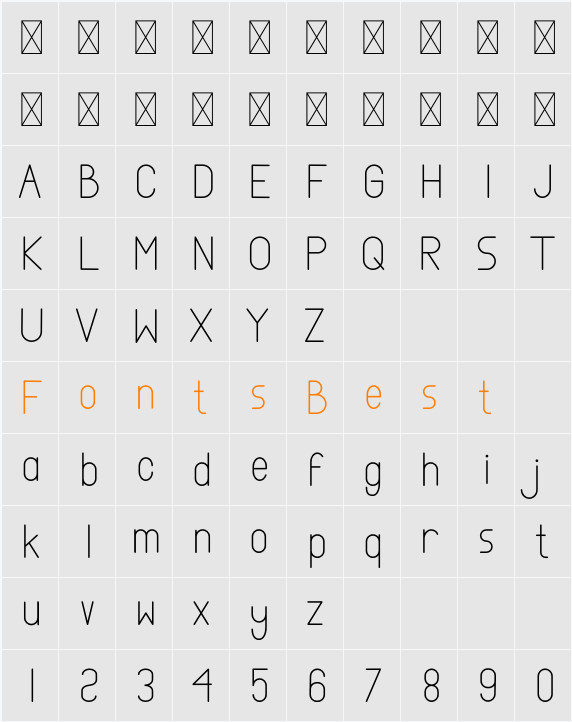 LINUXSON Character Map