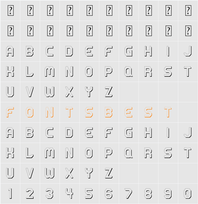 Epeldorne Character Map