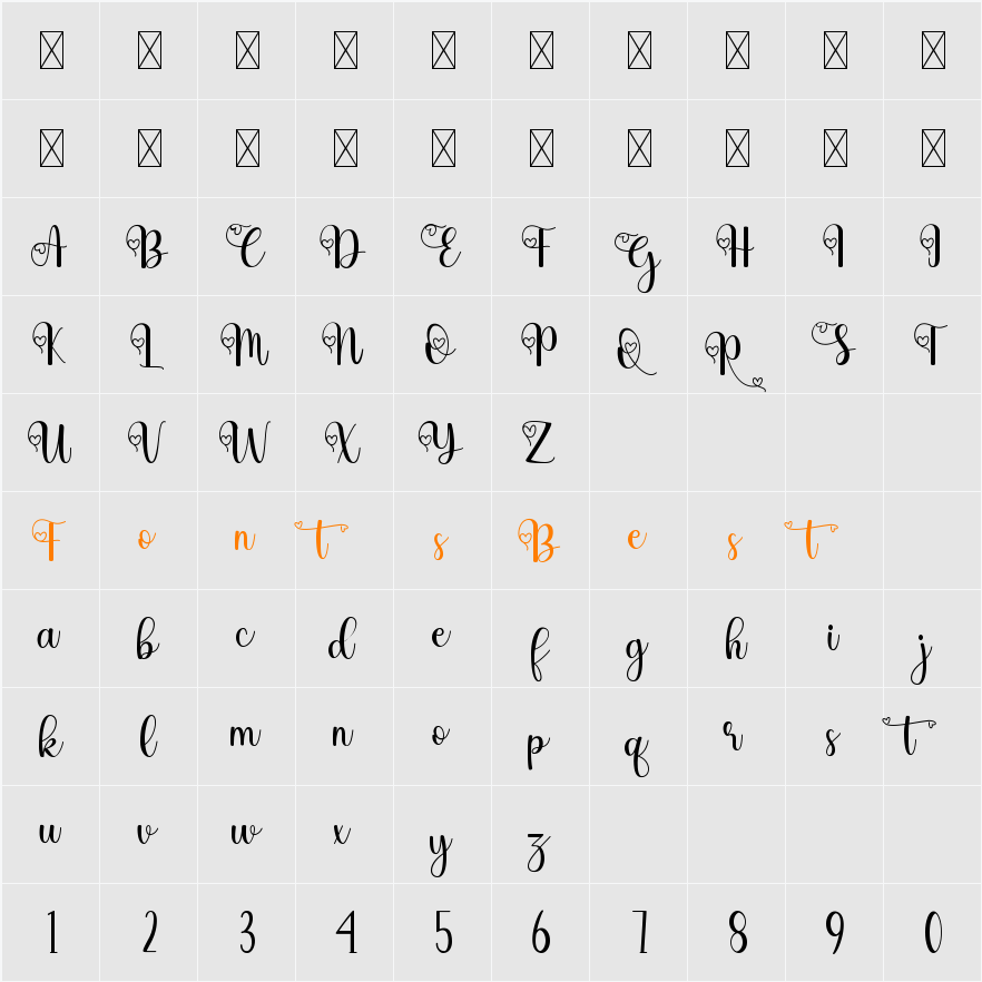 Beauty Character Map