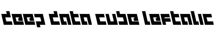 deep data cube leftalic Font Image