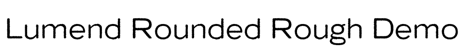 Lumend Rounded Rough Demo Font Image