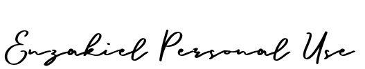 Enzakiel Personal Use Font Image