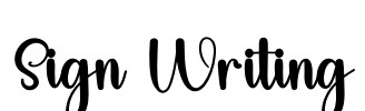Sign Writing Font Image