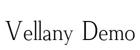 Vellany Demo Font Image