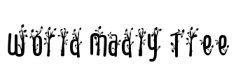 World Madly Tree Font Image