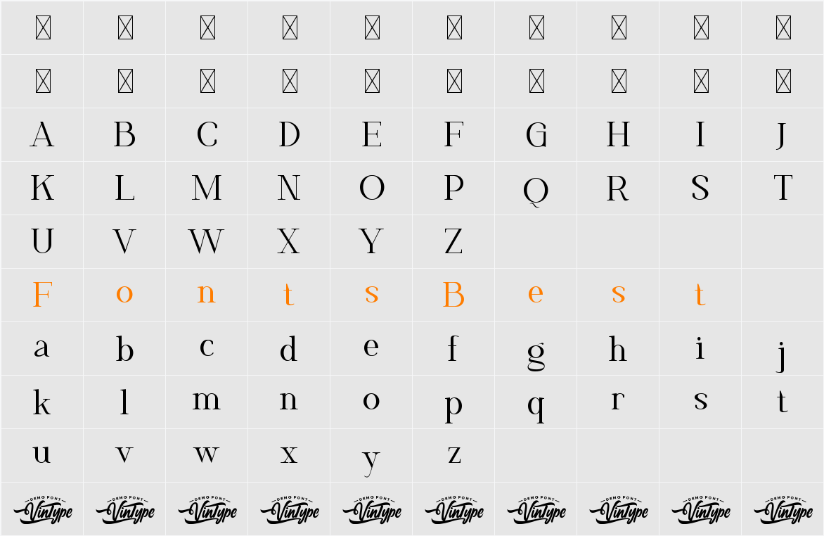 Platinum Ivory Demo Character Map