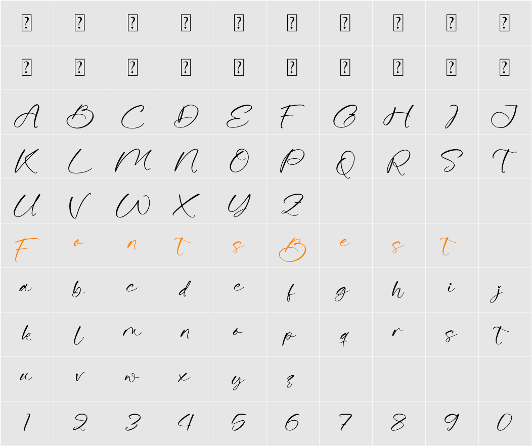 Beatillo Diamond Character Map
