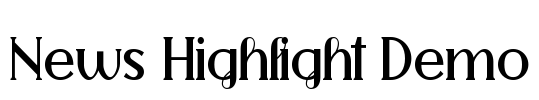 News Highlight Demo Font Image