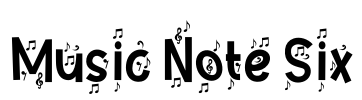 Music Note Six Font Image