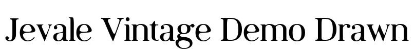 Jevale Vintage Demo Drawn Font Image