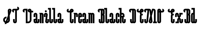 ST Vanilla Cream Black DEMO ExBd Font Image