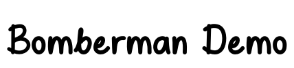 Bomberman Demo Font Image
