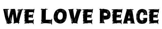 We Love Peace Font Image