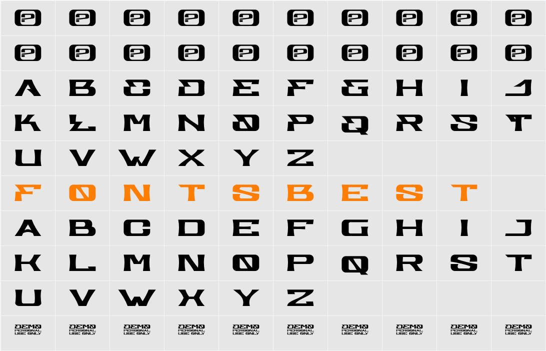 Meta Futura Demo Character Map
