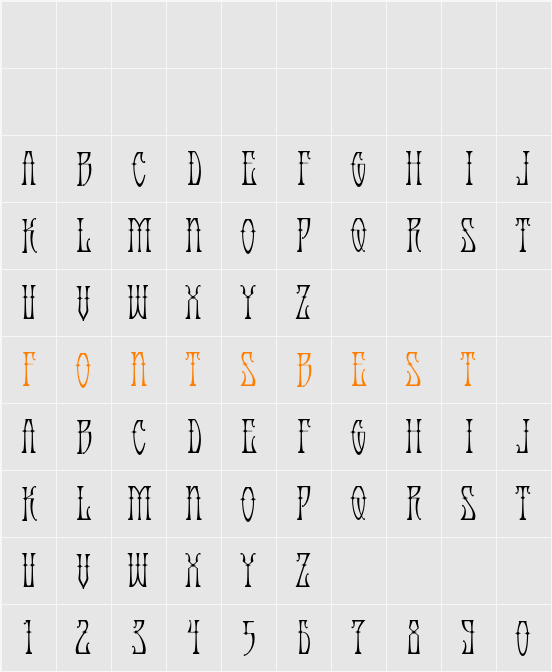 Antique Android Character Map