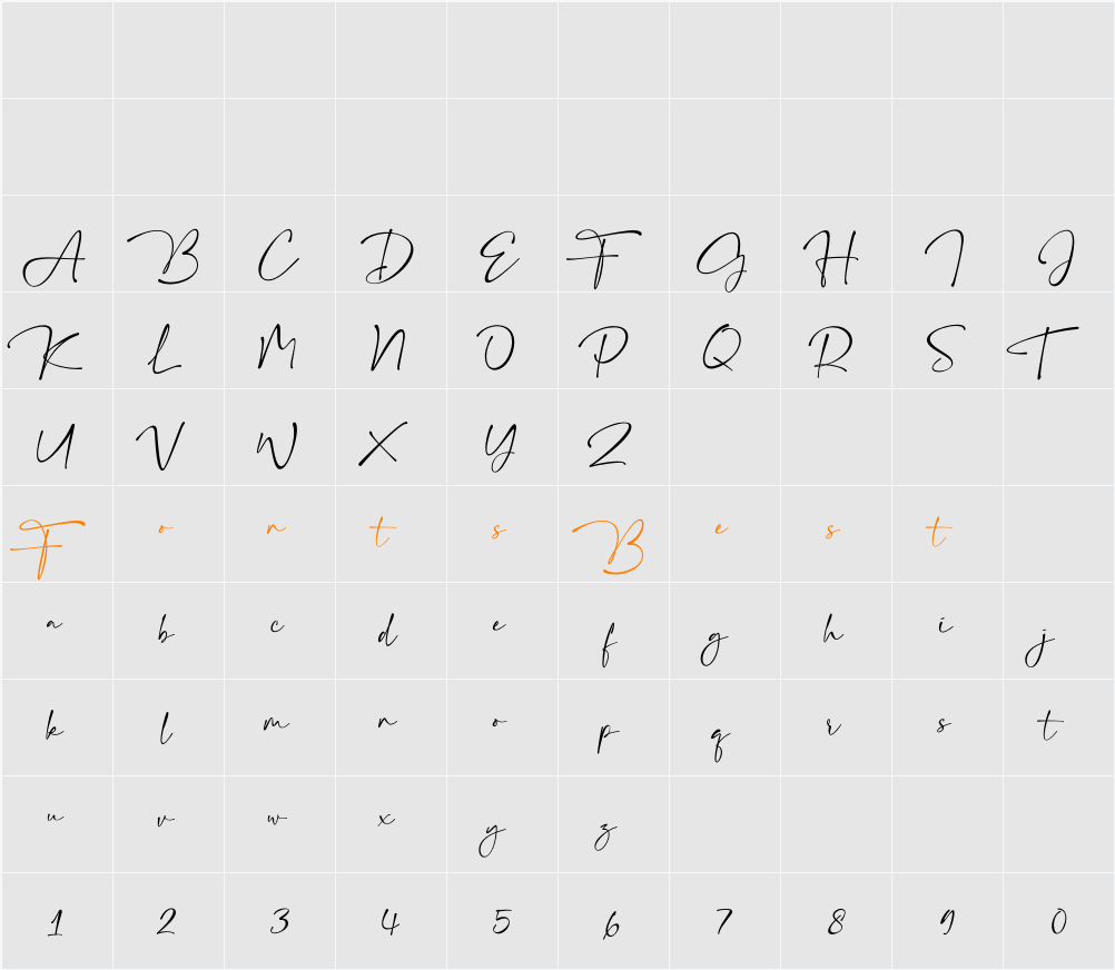 Beauty Charm Character Map