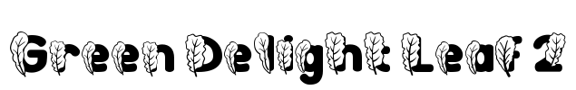 Green Delight Leaf 2 Font Image