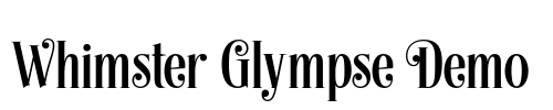 Whimster Glympse Demo  Font Image