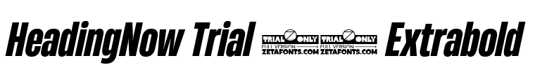 HeadingNow Trial 47 Extrabold Font Image
