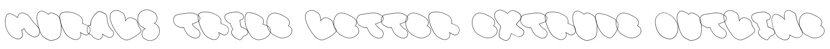 Murals Tribe Letter Extrude Outline Font Image