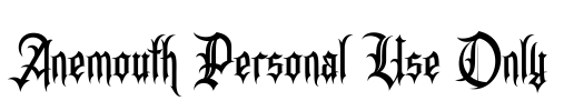 Anemouth Personal Use Only Font Image