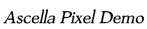 Ascella Pixel Demo Font Image