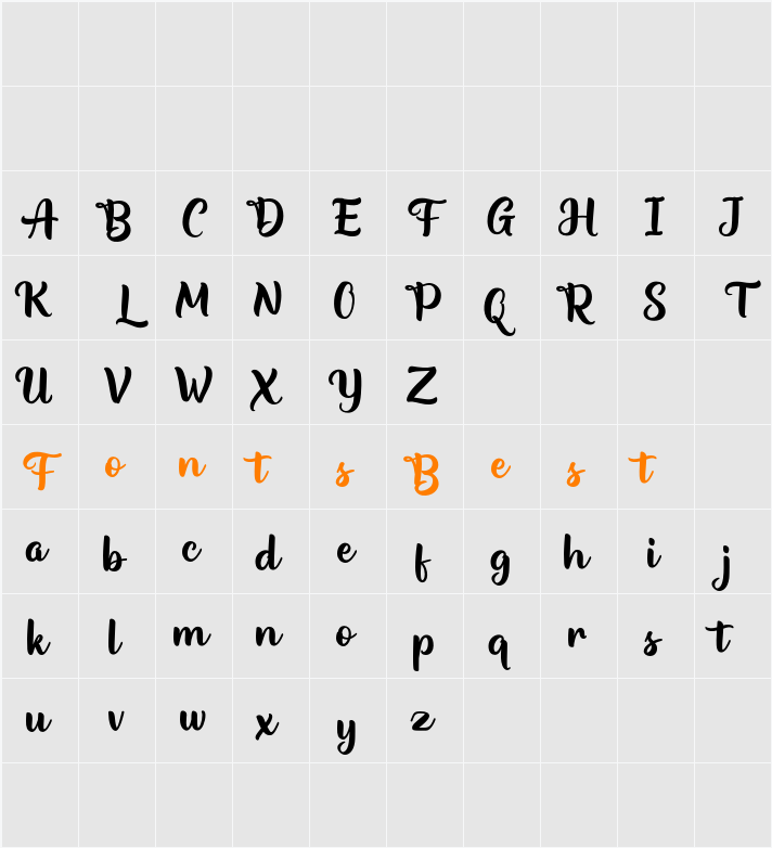 Appetizer FREE Character Map