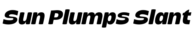 Sun Plumps Slant Font Image